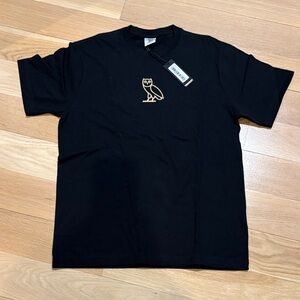 NWT October’s Very Own Men's Black Short-Sleeve Tee with Gold Owl Logo